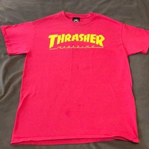 Thrasher magazine hot pink tshirt